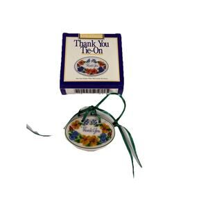 Longaberger Thank You Tie-On 32336 Ceramic Flowers